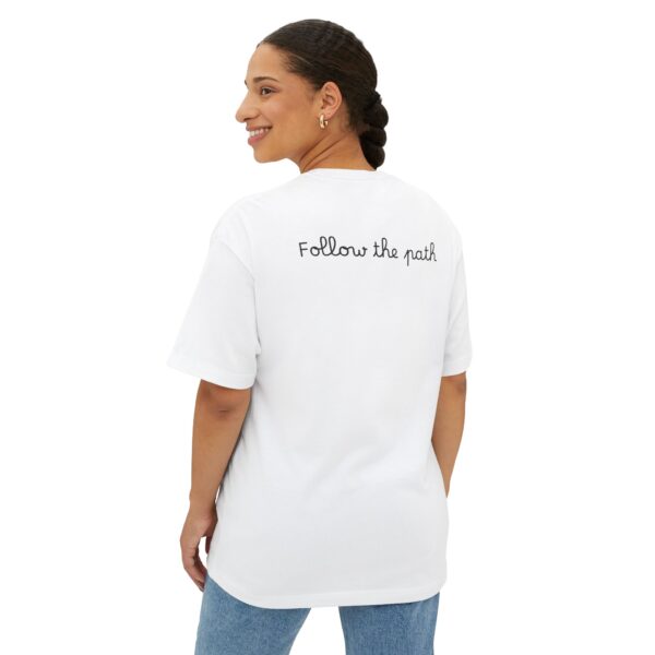 Teach Peace Unisex Oversized Boxy Tee, Casual Gift, Teacher’s Appreciation, Relaxed Fit Shirt, Art and Education Inspired Wear (Copy) (Copy) - Image 4